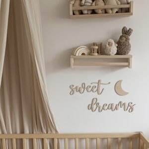 Style Wooden "Sweet Dreams" Wall Decals - Perfect for Room Décor, Ideal as Home Art and Photography Props
